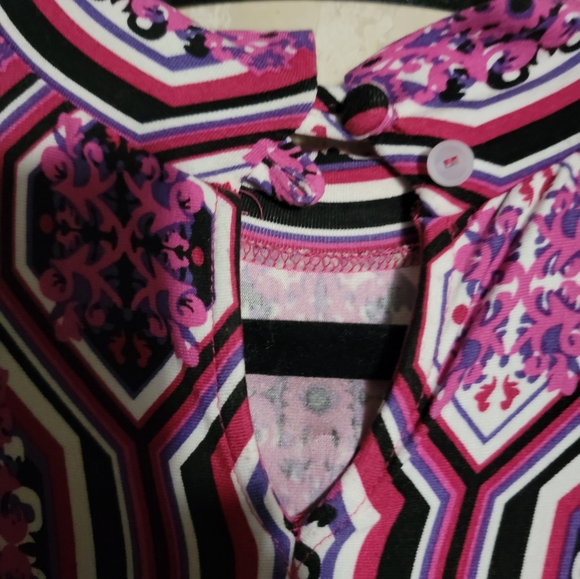 Venus Fushia Print Form Fitted Midi Large - Picture 4 of 6